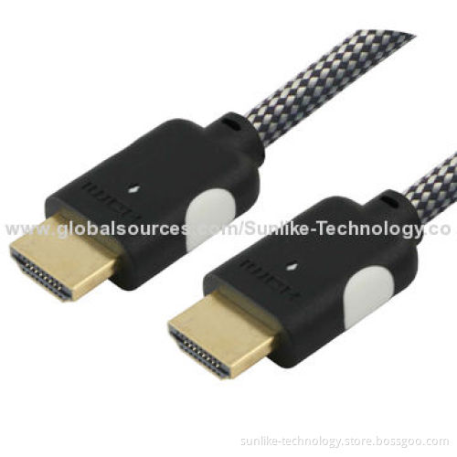 HDMI Cables, Double-color Molding Type, 24K Gold-plated Connector